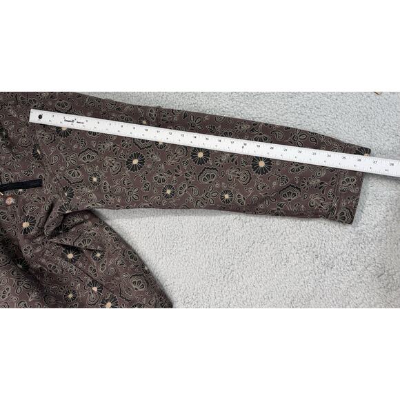 DICKIES Ellis Floral Print Duck Brown Canvas Mens XL Jacket Corduroy Collar - Picture 11 of 16